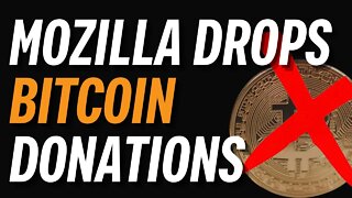 The Real Reason Mozilla Stopped Accepting Bitcoin Donations