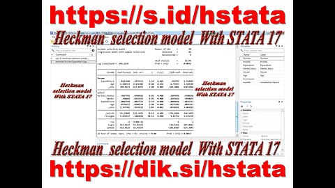 Heckman selection model With STATA 17