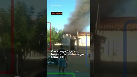 Casa pega fogo em Imperatriz nesta terça-feira (07)