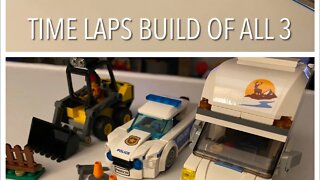 LEGO Time Laps Build Patrol Car construction Loader and Holiday Camper Van - TWBricksters - Ep 039