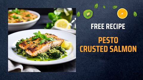 Free Pesto Crusted Salmon Recipe 🍽️🌿+ Healing Frequency🎵