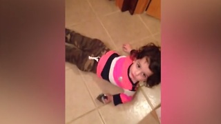 This little girl fails at hide-and-seek in funniest way imaginable!