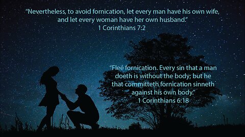 1 MINUTE FOR GOD. Fornication is a sin. (SCRIPTURE)