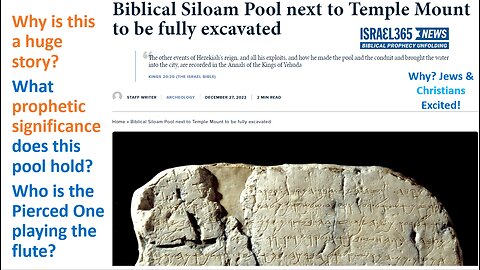 Pool of Siloam Discovered! Revelation Messianic Patterns News 2023