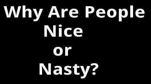 Why Are People Nice or Nasty?