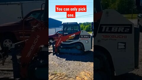 skid steer or mini excavator, which is better? #construction #machine #takeuchi