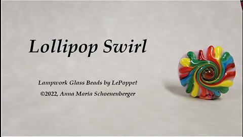 Lampwork Glass Beads: Lollipop Swirl