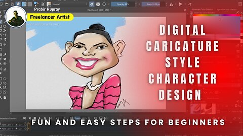 How to create Digital Caricature Style Character Design : Fun and Easy Steps for Beginners