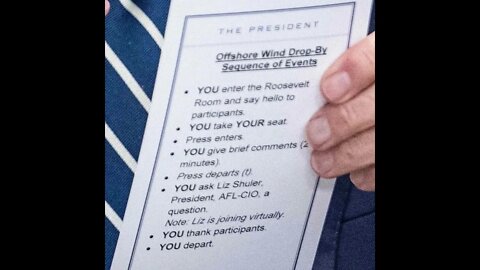 Biden flashes comically-detailed internal note card showing his scripted actions