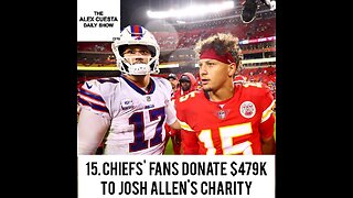 [Daily Show] 15. Chiefs' Fans Donate $479k to Josh Allen's Charity