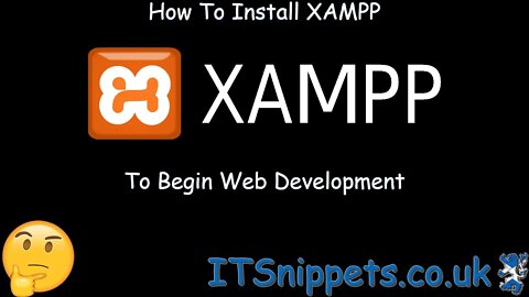 How To Install XAMPP To Begin Web Development (@youtube, @ytcreators)