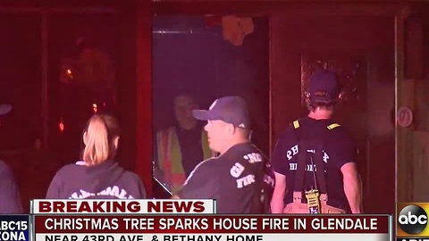 Glendale firefighters: Christmas tree ignites, fire 'badly' damages house