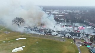 Drone video captures devastating impact of Oakland Hills Country Club fire