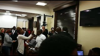 Members of Black First land group ejected from Parliament (K6E)
