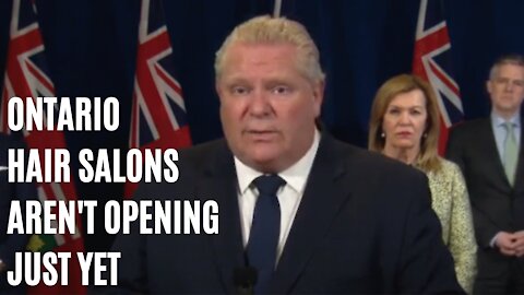 Doug Ford Says We're Going To Have To "Hold Off" On Hair Salons Opening For A While
