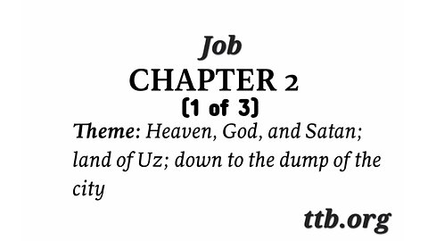 Job Chapter 2 (Bible Study) (1 of 3)