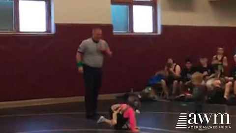 Brother Comes To Sister’s Rescue While She’s Losing Wrestling Match, Has Crowd In Stitches