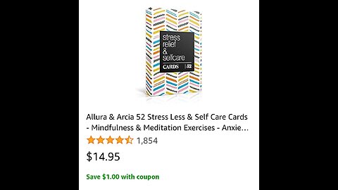 Allura & Arcia 52 Stress Less & Self Care Cards - Mindfulness & Meditation Exercises