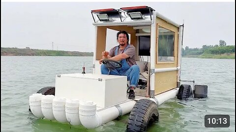 Handmade Amphibious Fishing RV#