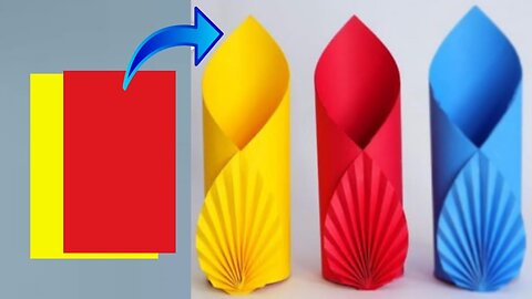 Paper Flower VASE at Home / How to Make BEAUTIFUL / Paper DIY Flower making / Paper Flower Vase