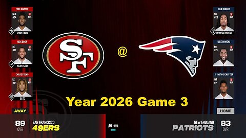 Madden 24 Year 2026 Game 3 49ers Vs Patriots 1.5x Speed