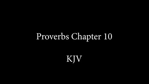 Proverbs Chapter 10 KJB