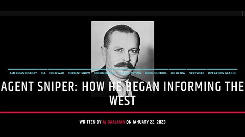 Agent Sniper: How He Began Informing The West