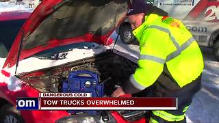 Tow truck drivers overwhelmed by problems in cold weather