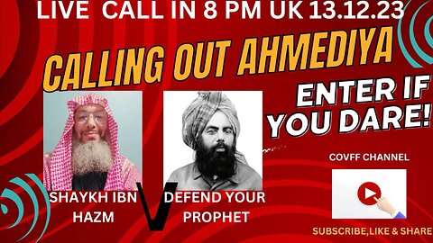 Enter if you dare. Live call in. Ahmediya only