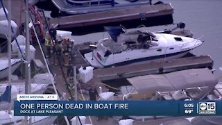 One dead after boat catches fire at Lake Pleasant Tuesday