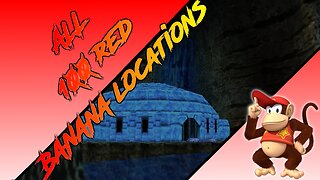 Donkey Kong 64 - Crystal Caves - Diddy Kong - All 100 Red Banana Locations