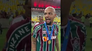 Fluminense 1x1 Flamengo - Felipe Melo comemorando o título do Carioca 2022