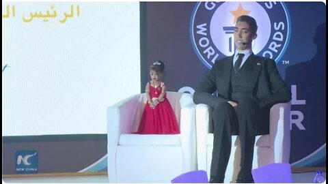 World’s tallest man meets shortest woman in Cairo