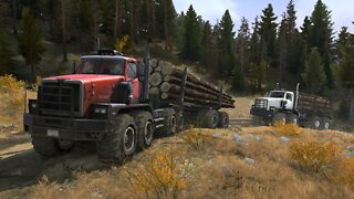 Mudrunner: Western Star 6900XD 8x8 (red) version - Downhill Map