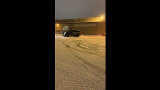 Drifting my Cadillac Escalade in the snow ⛄️ ❄️🌨️