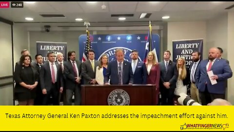 Texas Attorney General Ken Paxton addresses the impeachment effort against him.