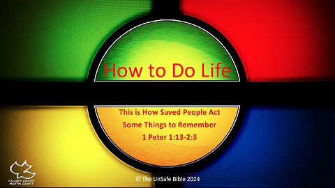1 Peter 1:13-2:3 How to Do Life