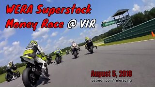 AMA Pro Racers - Superstock Money Race @ VIR 2018 | Irnieracing Race Motovlog