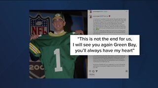 Aaron Rodgers says goodbye to Green Bay as he heads to Jets