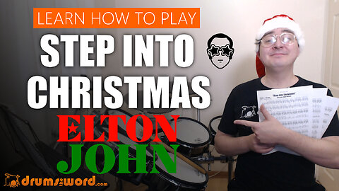 ★ Step Into Christmas (Elton John) ★ Video Drum Lesson | How To Play SONG (Nigel Olsson)