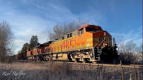 Coal Train Action with BNSF and Rare Union Pacific in Minnesota - Hinckley Sub