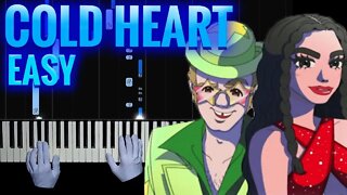 Elton John, Dua Lipa - Cold Heart (PNAU Remix) | EASY Piano - Hands Tutorial