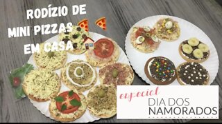 Rodízio de Mini Pizza em Casa para vender- Jantar Especial para Dia dos Namorados - Comemore em casa