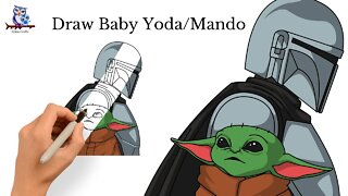 How To Draw Baby Yoda/Mando - Art Tutorial