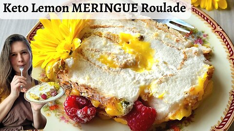 Keto Lemon Meringue Roulade - A show-stopper dessert!!