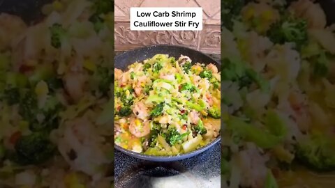 Low Carb Shrimp Cauliflower Stir Fry: A Quick and Easy Meal-(#Shorts)