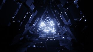 FREE background video vj loop | futuristic science fiction tunnel fly through