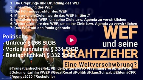 WEF, Great Reset und ihre Drahtzieher – Gibt es doch eine Weltverschwörung?