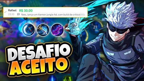 FUI DESAFIADO A FAZER AAMON CRÍTICO NA RAQUEADA | MOBILE LEGENDS