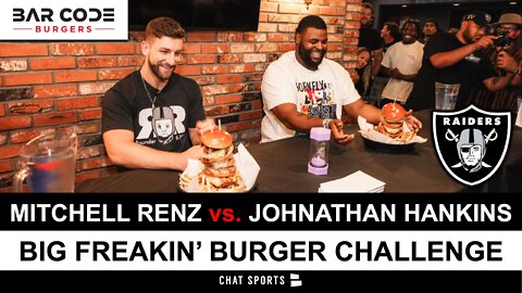 ‘Big Freakin’ Burger’ Challenge Eat-Off Between Raiders Lineman & YouTube Host